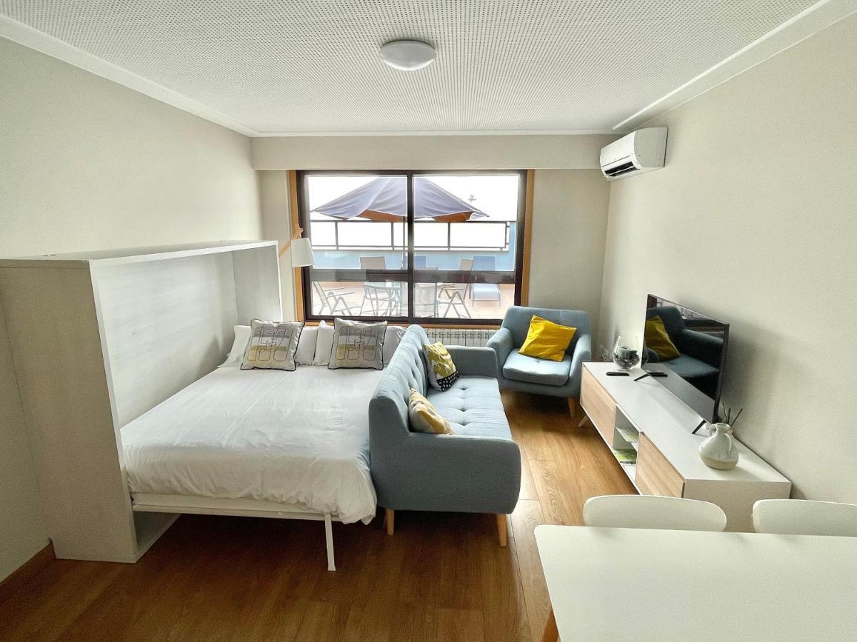 Estudio céntrico con terraza y parking privado Ourense Esterno foto