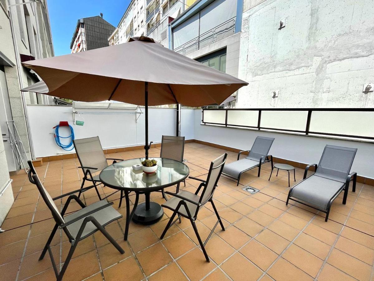 Estudio céntrico con terraza y parking privado Ourense Esterno foto